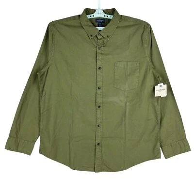 Camisa Arizona Jean Co Para Hombre Verde Abotonada Manga Larga Talla XXL Bolsillo en el Pecho Foto 1 de 4