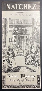 Folleto Natchez Pilgrimage 1952 Confederate Pageant Mansion Tours MS - Imagen 1 de 5