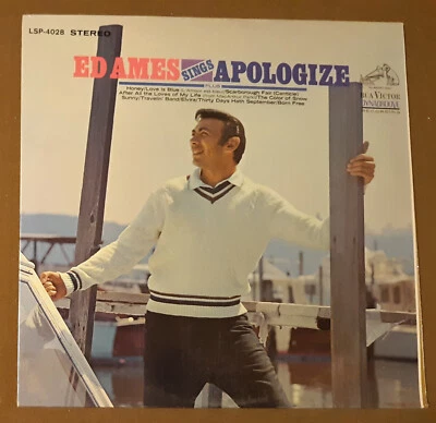 SEALED Ed Ames Sings Apologize by RCA Records 33rpm VINYL LP shrinkwrapped - Image 1 of 2