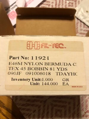 Lot of 70 Bobbin Thread Spools Bermuda Nylon Fil-Tec E46M 11921 Sewing Fly Tying - Image 1 of 3