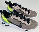(size 8) Nike React Element 55 ‘Pumice’ Volt Green Black Running Shoe BQ6166-201