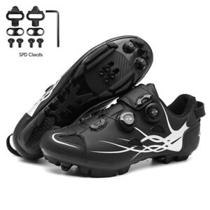 Mtb Cycling Sneaker Men's Road Bike Self-Locking Shoes with SPD-SL Cleats 