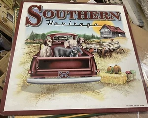 Southern Heritage hound dogs metal Tin sign Mail Pouch Tobacco Hunting Country - Picture 1 of 1