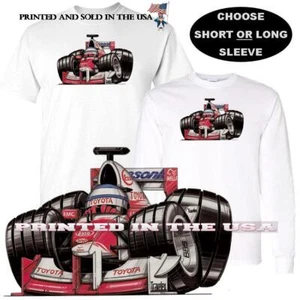 Toyota Formula 1 F1 Race Track Car Koolart / DigiRods Cartoon Car Art T Shirt  - Picture 1 of 5