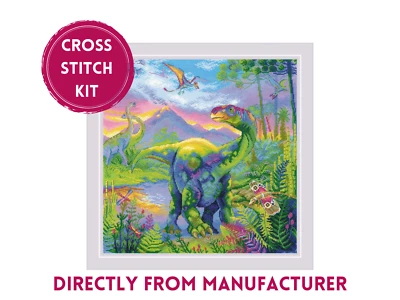 Kit Punto de Cruz Contado RIOLIS 2023 La Era de los Dinosaurios - Grandes Animales Antiguos Foto 1 de 4