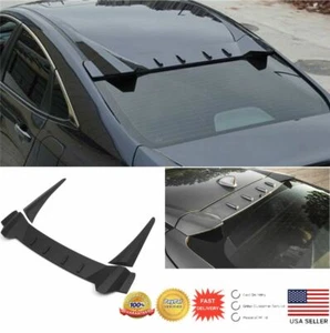 Fits Honda CIVIC 10th Sedan 2016-2021 Gloss Black Rear Window Roof Spoiler Visor - Picture 1 of 12