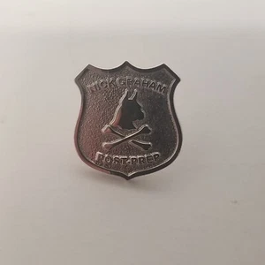 Nick Graham Post Prep Badge Pin, Dog Silhouette Logo - Picture 1 of 4