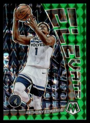 Anthony Edwards 2022-23 Panini Mosaic #5 Elevate Mosaic Green - Image 1 of 2