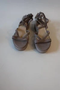 Nuevo sin caja sandalias de cuña para mujer Klik toupe con correa al tobillo y gamuza 38,5 EE. UU./8,5 * - Imagen 1 de 12