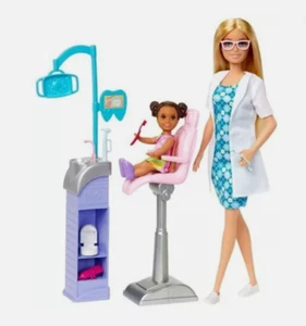 Mattel - Barbie Karriere - Zahnarzt, blonde Papierpuppe Neu - Bild 1 von 7