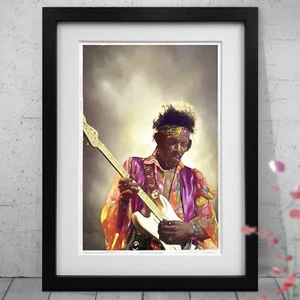 Jimi Hendrix Art Print Poster Three Prints Two Framed Options NEW 2023 - Picture 1 of 9