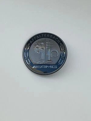 GENUINE 2019-UP Mercedes W463A AMG G63 Smoked Affalterbach Hood Badge 0008177109 - Image 1 of 3