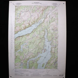 US War Dept Survey Map Scale 1/62500 Topographic Sheet Allyn Hood Canal WA 1943 - Bild 1 von 6