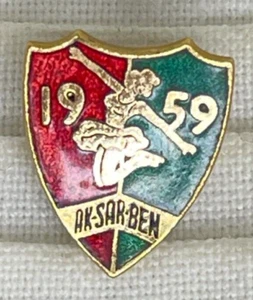 1959 Vintage Aksarben Ak-Sar-Ben Membership Lapel Pin Omaha Nebraska NE - Picture 1 of 3