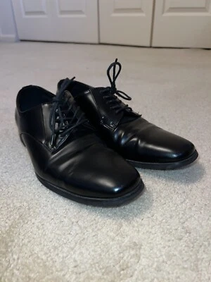 Men’s Marc Anthony Square Toe Black Dress Shoes 9.5 Med - Image 1 of 4