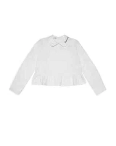Marni Girls' Collar Peplum Top Collared shirt white Size 6 New - Picture 1 of 4
