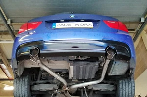 BMW 318D / 320D E90/E92 Twin exit 335 style rear silencer delete - 4" black tips - Picture 1 of 8
