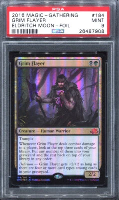 2016 MAGIC THE GATHERING ELDRITCH MOON #184 GRIM FLAYER FOIL PSA 9 26487908 - Image 1 of 2