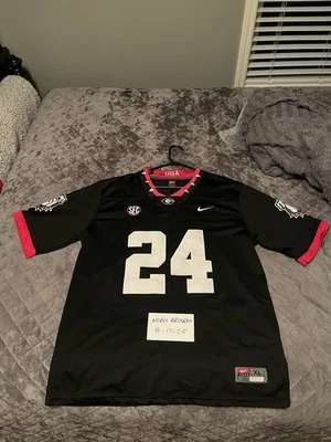 Malaki Starks Georgia Bulldogs Black Jersey Men’s Size XL - Image 1 of 4