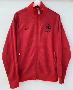 France Rugby Track Jacket Nike Rosso Full Zip Top Uomo Large L - Foto 1 di 10
