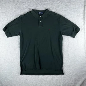 Vintage Polo Ralph Lauren Mens XL Green Polo Shirt Red Pony Short Sleeve Casual - Picture 1 of 13