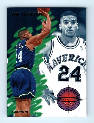 Cartão de basquete Jim Jackson Mavericks 93-94 Fleer Sharp Shooter #2 - Imagem 1 de 2
