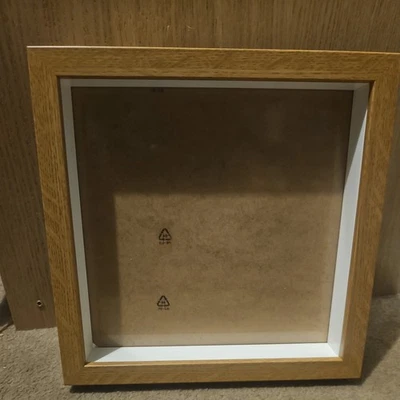 RIBBA IKEA Frame oak effect 23 x 23cm 9"x 9" 4.5cm Deep box frame - Image 1 of 3