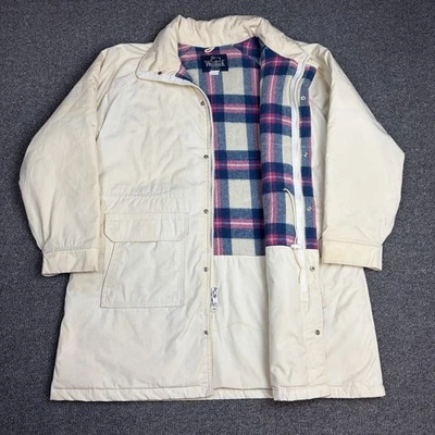 Chaqueta Woolrich De Colección Para Hombre XL Lana Cuadros Franela Forrada Hecha en EE. UU. Foto 1 de 4