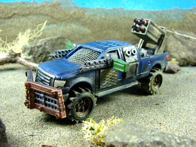 Gaslands 2009 Ford F150 4x4 Custom Hot Wheels Diecast 1/64 Mad Max AutoKill - Image 1 of 4