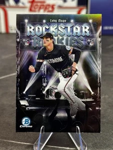 2025 Bowman Chrome Coby Mayo Rockstar Rookies RR-7 Baltimore Orioles RC - Picture 1 of 2