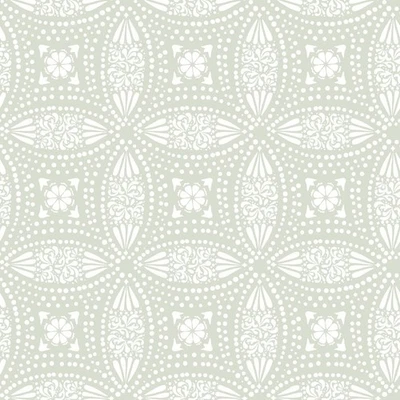 Зеленые перекрывающиеся медальоны RMK12171WP обои Peel and Stick - Изображение 1 из 4