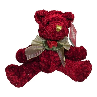 Dan Dee Teddy Bear 8in Collectors Choice Red Rose Plush Stuffed Animal New  - Image 1 of 4