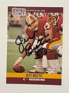Washington Redskins JEFF BOSTIC Signed Card - Picture 1 of 1