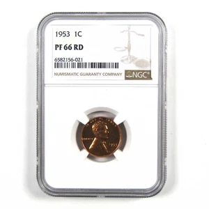 1953 Lincoln Wheat Cent PF 66 RD NGC Penny 1c Proof Coin SKU:I4486 - Picture 1 of 4