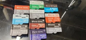 Lot de cartes MICRO sdxc 1024 Go (10) cartes - Photo 1 sur 1