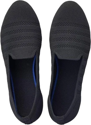 Zapatos planos sin cordones de ballet de punto Puxowe para mujer con suela de cuña baja -...  Foto 1 de 4