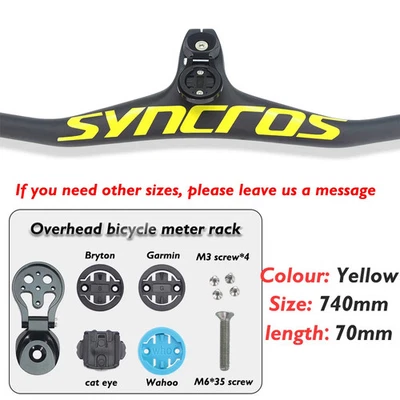 -Manillar integrado de fibra de carbono MTB de 17° con soporte de montaje accesorios de bicicleta Foto 1 de 4