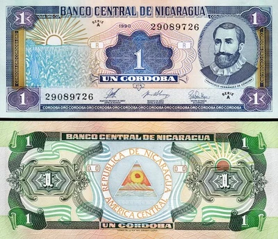 Nicaragua 1 Cordoba 1990, UNC, P-173, Serie A - Image 1 of 3