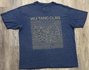 Wu-Tang Clan Joy Division Unknown Pleasures Shirt Size XL Heather Blue RARE - Picture 1 of 3
