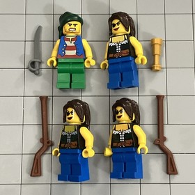 LEGO Pirates II Minifigure, Blue Vest & Dark Green Legs (PI099 / 6241) D4 23