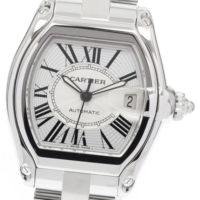 Reloj automático para hombre Cartier Roadster LM W62025V3 fecha esfera plateada_912793 Foto 1 de 4