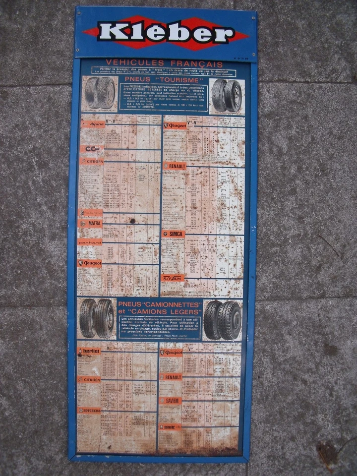 plaque garage atelier  KLEBER ALPINE CG FACEL MATRA PANHARD SOVAM SIMCA BERLIET - Photo 1/4