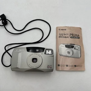 Canon Sure Shot 60 Zoom 35mm Point Shoot Film Camera + Manual (Door Wont Close) - Picture 1 of 13