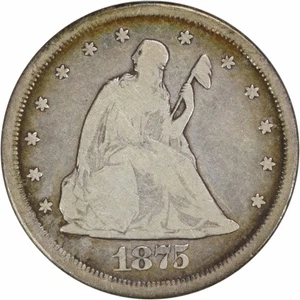 1875-CC Venti Centesimi Pezzo Argento VG Non Certificato #934 - Foto 1 di 2