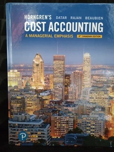 Cost Accounting - A Managerial Emphasis 8th Edition Canadian Edition - Picture 1 of 1