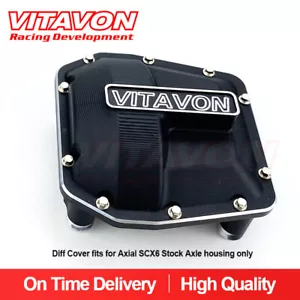 VITAVON CNC Alu#7075 Diff Cover se adapta solo a la carcasa del eje de serie Axial SCX6 - Imagen 1 de 5