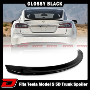 2016-2020 Fit For Tesla Model S 5D liftback Rear Trunk Spoiler Painted Black - Picture 1 of 5