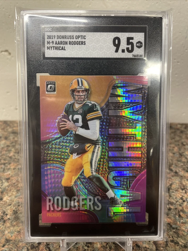 2019 DONRUSS OPTIC MYTHICAL REFRACTOR PRISM PRIZM AARON RODGERS SGC 9.5 - Image 1 of 1