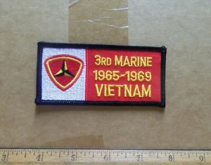 US Marine Corps - 3rd Marine Div. 1965 - 1969 Vietnam Embroidered Patch - Picture 1 of 4
