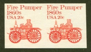 U.S. Sc# 1908a, 1981 Fire Pumper Imperforate Coil Pair, F/VF MNH, SCV: $95.00 - Picture 1 of 2